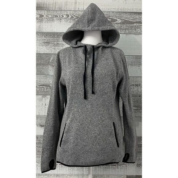 Danskin Now Women's Size XL-16/18 Sweatshirt Hooded Charcoal Grey/Black - Picture 1 of 11